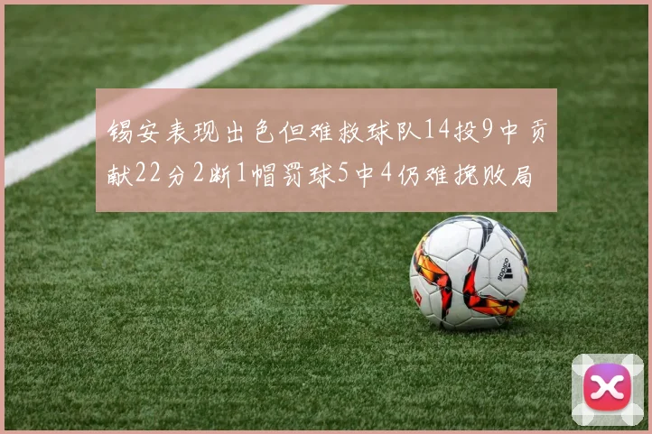 锡安表现出色但难救球队14投9中贡献22分2断1帽罚球5中4仍难挽败局